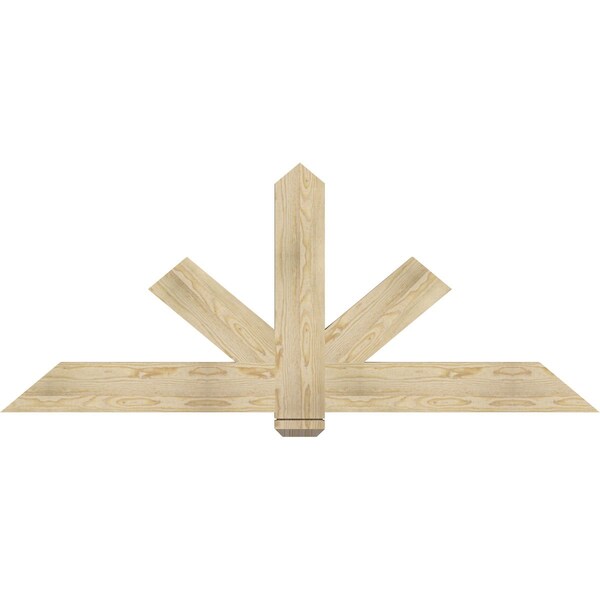 Ekena Millwork Kennewick Rough Sawn Timber Gable Bracket, Douglas Fir, 72"W x 30"H x 2"D x 6"F, 10/12 Pitch GBW072X30X0206KEN00RDF - main